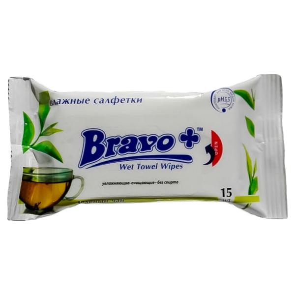 Салфетка влажная "Bravo" 15лист.