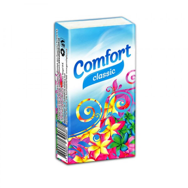 Платки носовые бумажние "Comfort" без аромата "Классик" 10шт