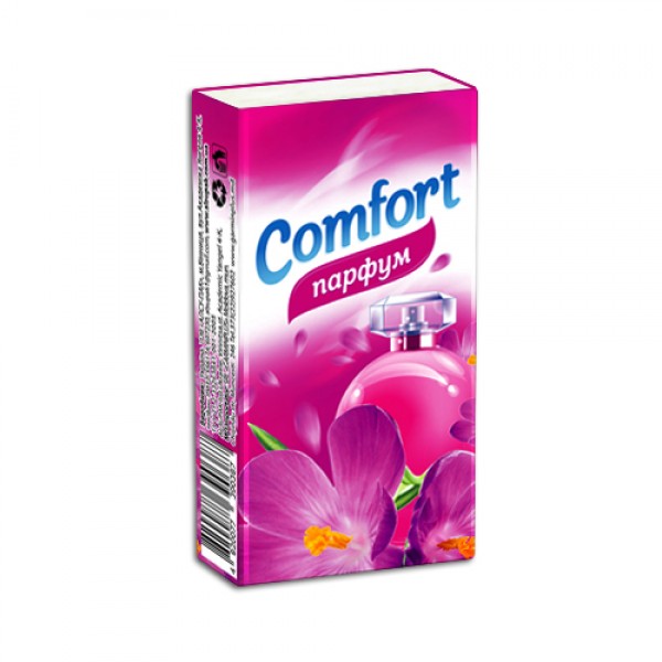 Платки носовые бумажние "Comfort" с ароматом "Парфюма" 10шт